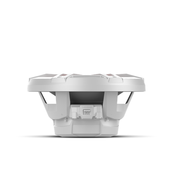 Eye Level View of Subwoofer with White Grille