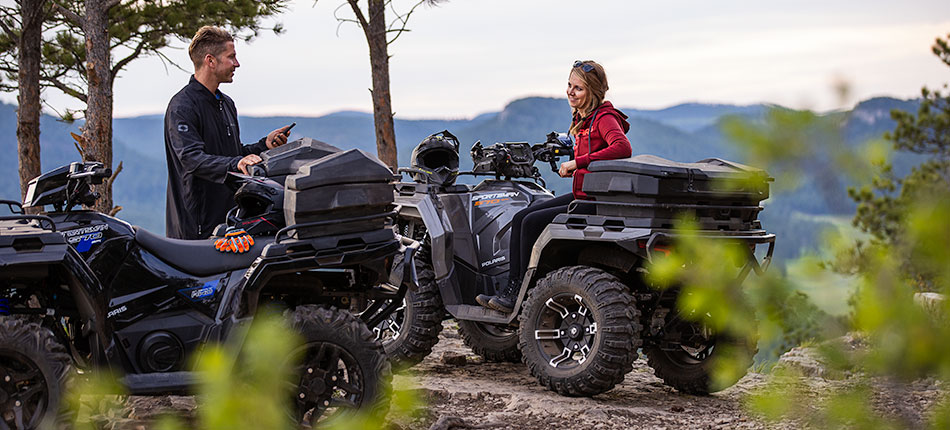 Polaris Sportsman Lock & Ride Rear Audio Storage Box by Rockford Fosgate Lifestyle On the Mountain.