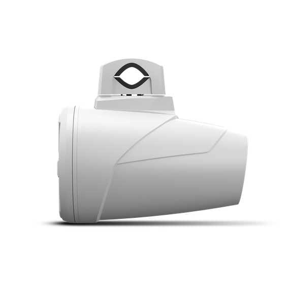 Side View of Wake Tower Speaker in White