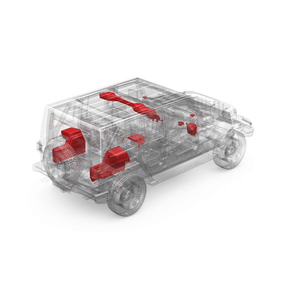 3D View of 18WRNGLER-STG5 Kit in Vehicle