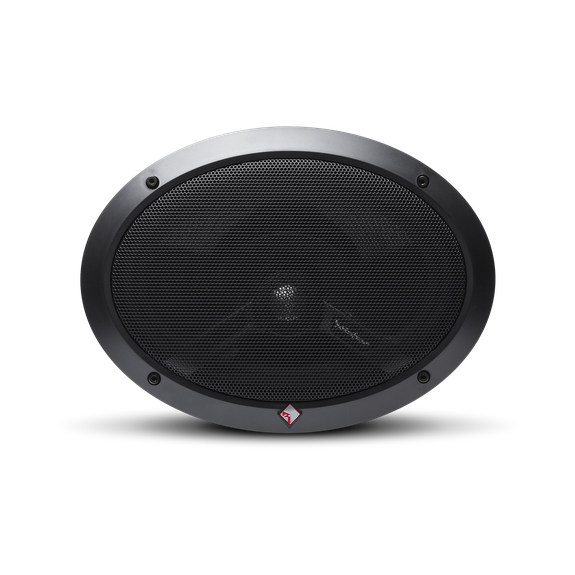 Front View of Speaker with Trim Ring and Grille